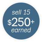 sell 15 $250+ earned