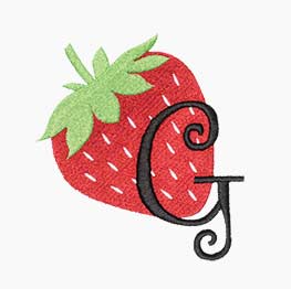 Example of a large initial impressions Large Curled Initial