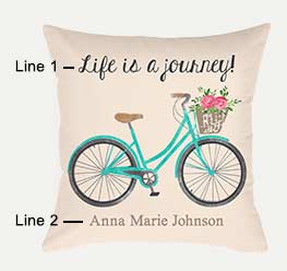 Example of an Floral Bike Pillow