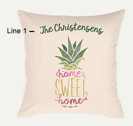 Example of an Home Sweet Home Pillow