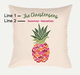 Example of an Watercolor Pineapple Pillow