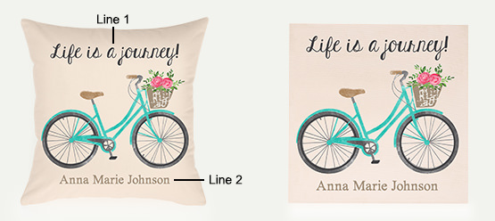 Example of an Floral Bike Pillow