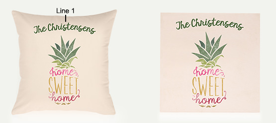 Example of an Home Sweet Home Pillow