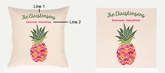 Example of an Watercolor Pineapple Pillow