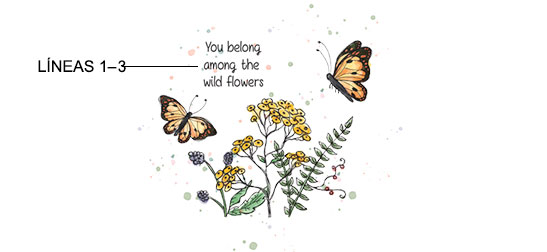 Ejemplo de impresión de Jardín de Mariposas