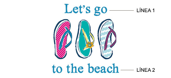 Ejemplo de impresión de Sandalias de Verano
