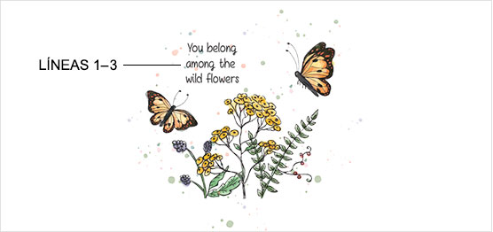 Ejemplo de impresión de Jardín de Mariposas