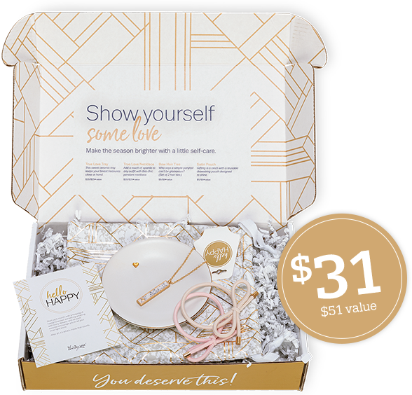 Hello Happy box for $31. $51 value.